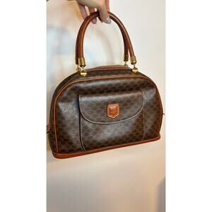 Vintage Celine Macadam Brown Dome Top Handle